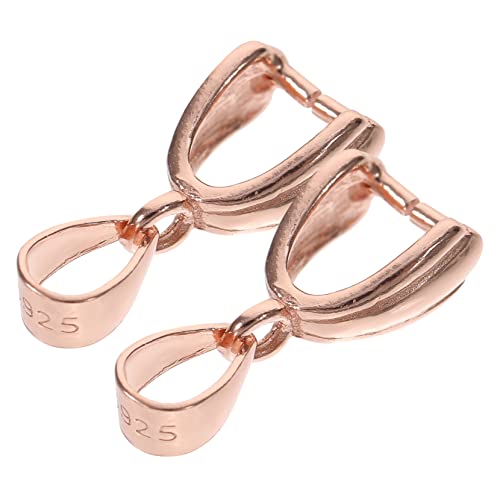 FONDOTIN 2 Stück Silber DIY Anhängerverschluss Robuste Schmuckverschlüsse für Schmuckherstellung für Armbänder und Vielseitig Einsetzbar für Kreative Projekte von FONDOTIN