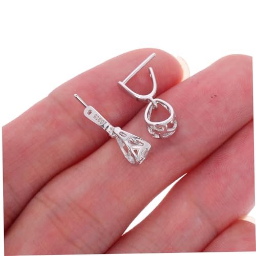 FONDOTIN 2 Stück Silberne Schmuckverbinder Mittlere Sicherer Verschluss für Anhänger Halsketten Armbänder Vielseitig für DIY Schmuckherstellung und Bastelzubehör FONDOTIN 2 Stück Silberne Schmuckverbinder Mittlere Sicherer Verschluss für Anhänger Halsketten Armbänder Vielseitig für DIY Schmuckherstellung und Bastelzubehör von FONDOTIN