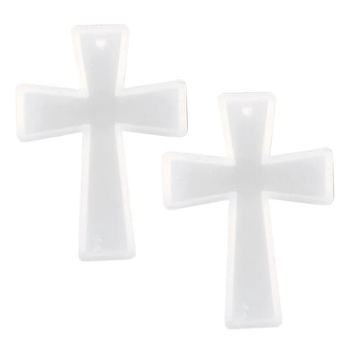 FONDOTIN 2 Stück Silikonform Kreuz Schlüsselanhänger Teiliges DIY Epoxidharz Gießform Flexibel Reißfest Leicht Entnehmbar für Schmuck und Dekoration Handwerkskunst FONDOTIN 2 Stück Silikonform Kreuz Schlüsselanhänger Teiliges DIY Epoxidharz Gießform Flexibel Reißfest Leicht Entnehmbar für Schmuck und Dekoration Handwerkskunst von FONDOTIN