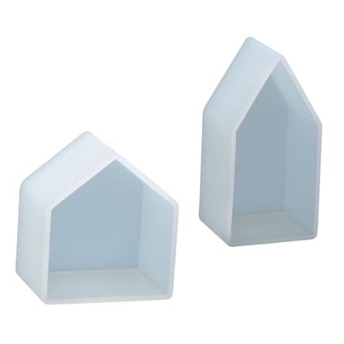 FONDOTIN 2 Stück Silikonformen für DIY Hausförmige Gießformen für Epoxidharz Kreative Bastelmaterialien für Erwachsene für Dekoobjekte und Handarbeiten von FONDOTIN