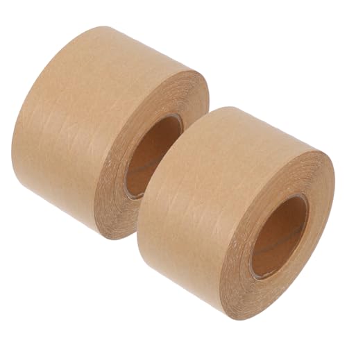FONDOTIN 2 Stück Teiliges Braunes Verstärktes Kraftpapier Klebeband mit Wasseraktiviertem Geruchslosem Klebstoff Extra Stark und Reißfest zum Verpacken Versiegeln von Kartons und FONDOTIN 2 Stück Teiliges Braunes Verstärktes Kraftpapier Klebeband mit Wasseraktiviertem Geruchslosem Klebstoff Extra Stark und Reißfest zum Verpacken Versiegeln von Kartons und von FONDOTIN