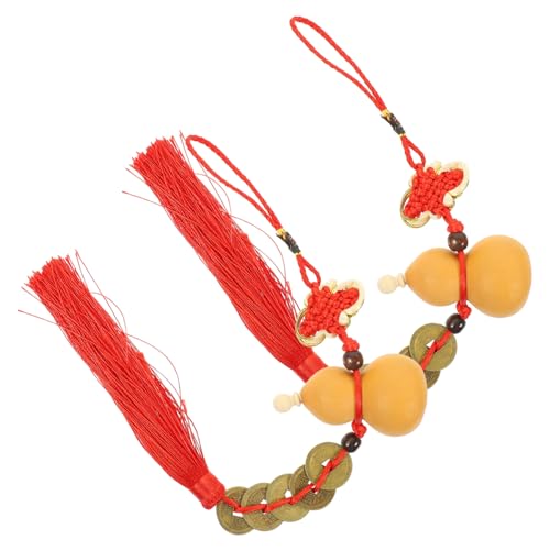 FONDOTIN 2 Stück Teiliges Chinesisches Kupfer Gourd Anhänger mit Quaste Feng Shui Glücksbringer für Haustür und Wanddeko Traditionelle Neujahrsornamente für Familie und Zuhause FONDOTIN 2 Stück Teiliges Chinesisches Kupfer Gourd Anhänger mit Quaste Feng Shui Glücksbringer für Haustür und Wanddeko Traditionelle Neujahrsornamente für Familie und Zuhause von FONDOTIN