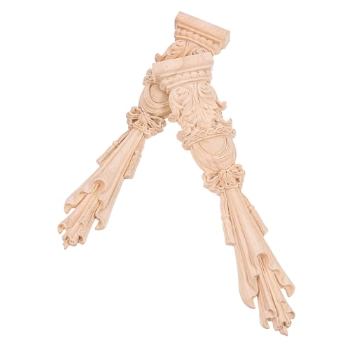 FONDOTIN 2 Stück Teiliges Holzschnitzerei Applikationen aus Naturkautschukholz Unbemalt Römische Säulenform Möbel Wanddekor Europäischer Vintage stil Langlebig und Vielseitig Einsetzbar FONDOTIN 2 Stück Teiliges Holzschnitzerei Applikationen aus Naturkautschukholz Unbemalt Römische Säulenform Möbel Wanddekor Europäischer Vintage stil Langlebig und Vielseitig Einsetzbar von FONDOTIN