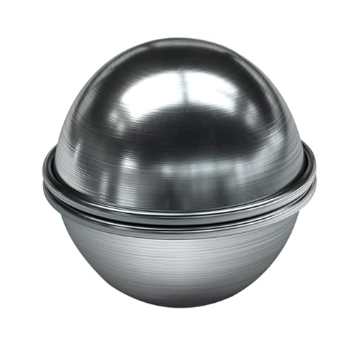 FONDOTIN 2 Stück Teiliges Metall Badebomben Formen Langlebige Badekugel Form Ergonomisch Geformt für DIY Badebomben Schokolade und Mousse Kugelformen für Selbstgemachte Badespaß von FONDOTIN