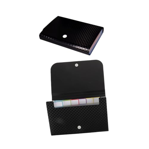 FONDOTIN 2 Stück Teiliges Mini Multi Lagen Dokumenten Organizer aus PP Kompakte Faltbare Büro und Reise Ordner Taschen Sicherer Tragbarer Datei und Quittungsmappe für Wichtige Unterlagen von FONDOTIN