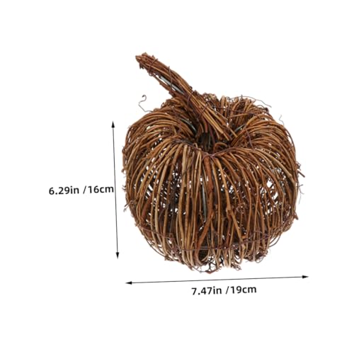 FONDOTIN 2 Stück Teiliges Rattan Kürbis Handgefertigte Dekoration mit Natürlichem Geflecht Langlebig und Wiederverwendbar Klassisches Halloween Design für Tisch und Herbstdeko FONDOTIN 2 Stück Teiliges Rattan Kürbis Handgefertigte Dekoration mit Natürlichem Geflecht Langlebig und Wiederverwendbar Klassisches Halloween Design für Tisch und Herbstdeko von FONDOTIN