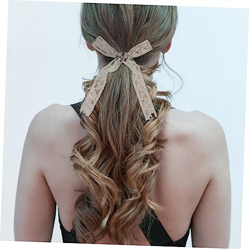 FONDOTIN 2 Stück Teiliges Schleifenband Breit Besticktes DIY Bastelband in Beige und Schwarz Vielseitiges Material für Haarspangen Geschenkverpackung Hochzeits und Wohnungsdekoration von FONDOTIN