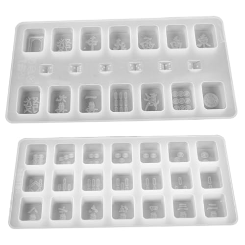 FONDOTIN 2 Stück Teiliges Silikon Mahjong und Würfelformset für Epoxidharz Flexible DIY Gießformen mit Glatter Innenfläche Langlebig und Einfach zu Entformen für Kreative Zufällige Farbe FONDOTIN 2 Stück Teiliges Silikon Mahjong und Würfelformset für Epoxidharz Flexible DIY Gießformen mit Glatter Innenfläche Langlebig und Einfach zu Entformen für Kreative Zufällige Farbe von FONDOTIN