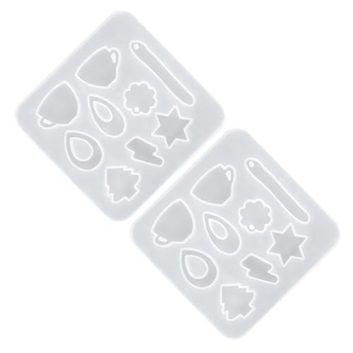 FONDOTIN 2 Stück Teiliges Silikon ohrring gießform für DIY Schmuckherstellung Flexible Antihaftende Epoxidharz formen Geometrische Anhänger für Individuelle Ohrringe Wiederverwendbar und FONDOTIN 2 Stück Teiliges Silikon ohrring gießform für DIY Schmuckherstellung Flexible Antihaftende Epoxidharz formen Geometrische Anhänger für Individuelle Ohrringe Wiederverwendbar und von FONDOTIN
