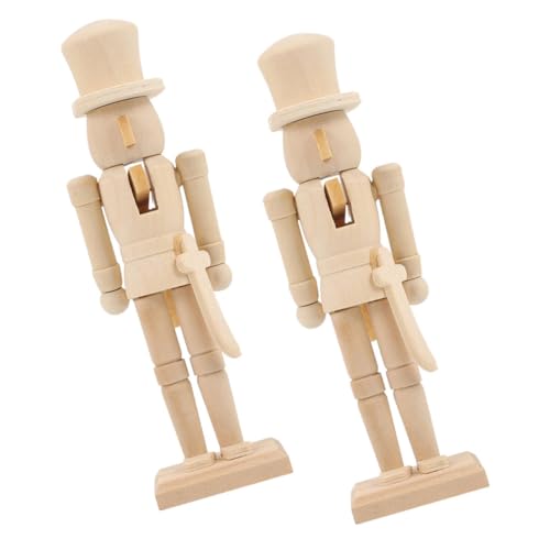 FONDOTIN 2 Stück Unbemalte Holz Soldat Figuren DIY Bastelset Weihnachtsdeko zum Selbstbemalen Holzfigur Nußknacker Ornament für Weihnachten Wohnzimmer Tischdeko FONDOTIN 2 Stück Unbemalte Holz Soldat Figuren DIY Bastelset Weihnachtsdeko zum Selbstbemalen Holzfigur Nußknacker Ornament für Weihnachten Wohnzimmer Tischdeko von FONDOTIN