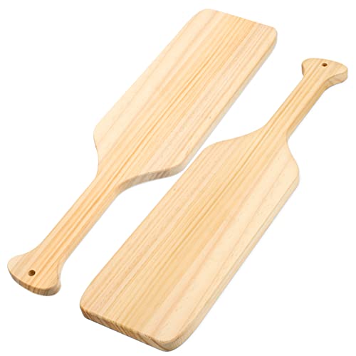 FONDOTIN 2 Stück Unlackierte Holzpaddel Kiefernholz DIY Bastelset für Home Dekoration Griechische Paddel Robuste Holzhandwerksprojekte zum Bemalen und Verzieren von FONDOTIN