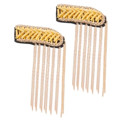 FONDOTIN 2 Stück Vintage Schulterklappen mit Metallquasten Modische Schulter epauletten Schmuck für Damen und Herren Kostümzubehör für Bühnenauftritte und Partys FONDOTIN 2 Stück Vintage Schulterklappen mit Metallquasten Modische Schulter epauletten Schmuck für Damen und Herren Kostümzubehör für Bühnenauftritte und Partys von FONDOTIN