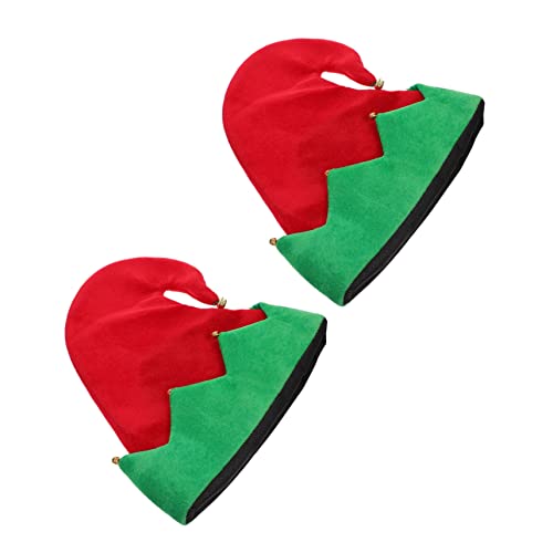 FONDOTIN 2 Stück Weihnachtself Weihnachtsmütze mit Glöckchen Cosplay Partyhut für Erwachsene und Bequem Festlich als Foto Requisite und Weihnachtsdekoration FONDOTIN 2 Stück Weihnachtself Weihnachtsmütze mit Glöckchen Cosplay Partyhut für Erwachsene und Bequem Festlich als Foto Requisite und Weihnachtsdekoration von FONDOTIN
