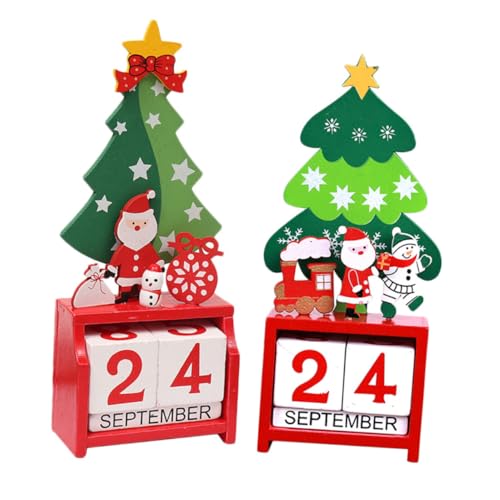 FONDOTIN 2 Stück Weihnachtskalender aus Holz weihnachtlicher adventskalender Countdown -Kalender Anzeige weihnachtskalender kalender weihnachten Desktop-Ornament hölzern FONDOTIN 2 Stück Weihnachtskalender aus Holz weihnachtlicher adventskalender Countdown -Kalender Anzeige weihnachtskalender kalender weihnachten Desktop-Ornament hölzern von FONDOTIN