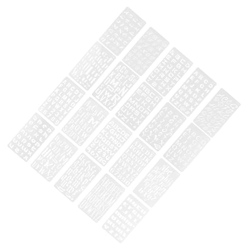 FONDOTIN 20 Blatt Teiliges Dekorative Malerschablonen Alphabet Buchstaben Schablonen Vielseitig Einsetzbar für Scrapbooking DIY Kunstprojekte Wandschablonen und Kreative Wandbemalung von FONDOTIN