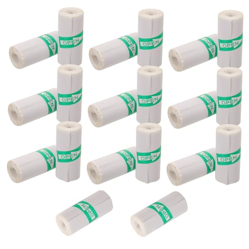 FONDOTIN 20 Rollen Thermaldruckaufkleber Mini -druckbare Aufkleber Thermaletiketten für Drucker Druckerbezeichnungen für den Einzelhandel Drucker Beschriftungen Papier Weiß von FONDOTIN