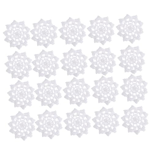 FONDOTIN 20 Stück Baumwoll Häkelblumen Applikationen Kleine Doilies für DIY Nähprojekte für Scrapbooking Taschen Kopfbänder und Mehr FONDOTIN 20 Stück Baumwoll Häkelblumen Applikationen Kleine Doilies für DIY Nähprojekte für Scrapbooking Taschen Kopfbänder und Mehr von FONDOTIN