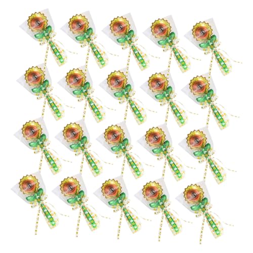 FONDOTIN 20 Stück Blumenförmige Sommer Fotoballons Folienballons Für Geburtstage Hochzeitsdekorationen Dekorationen Dekor Dusche Aluminium Blumenmuster Gelbe Sonnenblume von FONDOTIN