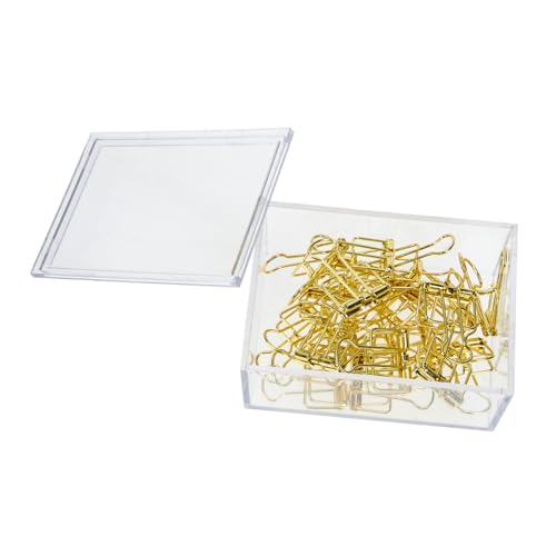 FONDOTIN 20 Stück Goldene Büroklammern aus Edelstahl Dekorative Binder Clips Vielseitige Klemmen für Papier Notizen Akten und Snacks Praktische Organisationsclips für Büro Schule und von FONDOTIN
