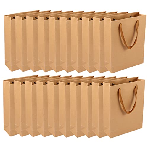 FONDOTIN 20 Stück Kraftpapier Tragetaschen mit Henkel Praktische und Einkaufstüten aus Braunem Dickem Kraftpapier Faltbare Vielseitige Papiertüten für Shopping Party und Alltag FONDOTIN 20 Stück Kraftpapier Tragetaschen mit Henkel Praktische und Einkaufstüten aus Braunem Dickem Kraftpapier Faltbare Vielseitige Papiertüten für Shopping Party und Alltag von FONDOTIN