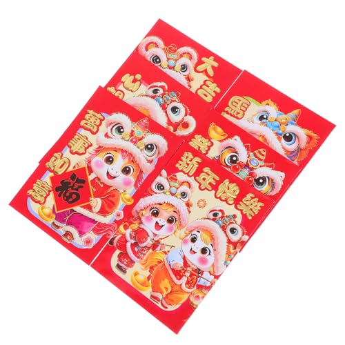 FONDOTIN 20 Stück Teiliges Chinesische Glücksmünztaschen Jahr Des Pferdes Kartonmotiv Rot Papier Umschläge für Frühlingsfest Hochzeit Geburtstag Geldgeschenke von FONDOTIN