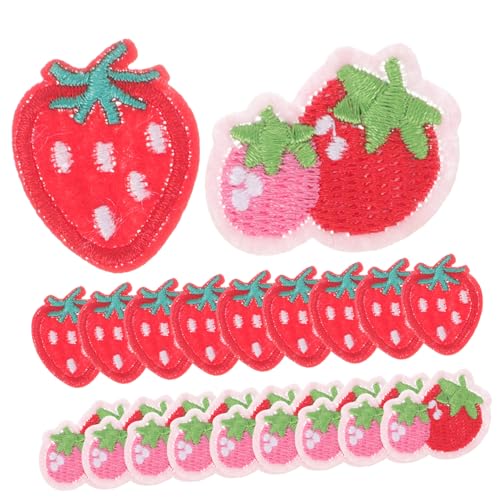 FONDOTIN 20 Stück Teiliges Erdbeer Aufnäher zum Aufbügeln und Aufnähen Bestickte Applikationen für Kleidung Taschen Hüte DIY Dekoration und Reparatur von Löchern Fruchtige Süße Patches für FONDOTIN 20 Stück Teiliges Erdbeer Aufnäher zum Aufbügeln und Aufnähen Bestickte Applikationen für Kleidung Taschen Hüte DIY Dekoration und Reparatur von Löchern Fruchtige Süße Patches für von FONDOTIN