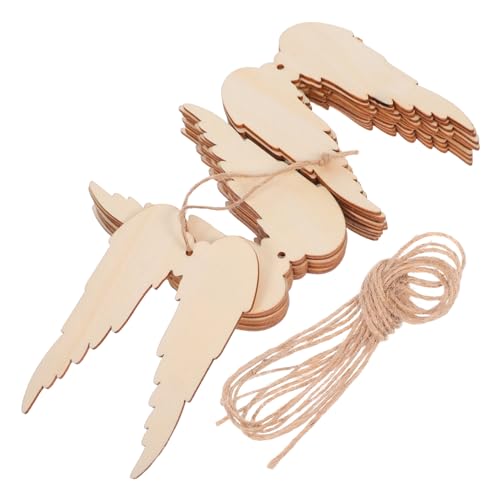 FONDOTIN 20 Stück Teiliges Holz-engelsflügel Anhänger Unlackierte DIY Bastelornamente mit Loch Langlebige Holzflügel zum Bemalen für Weihnachten Geburtstag Hochzeit Partydekoration FONDOTIN 20 Stück Teiliges Holz-engelsflügel Anhänger Unlackierte DIY Bastelornamente mit Loch Langlebige Holzflügel zum Bemalen für Weihnachten Geburtstag Hochzeit Partydekoration von FONDOTIN