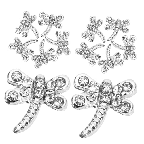 FONDOTIN 20 Stück Teiliges Nagel Schmuck Dragonfly Nail Charms aus Legierung mit Strasssteinen DIY Maniküre Nagel Dekorationen für Kreative Fingernägel Selbstklebend Vielseitig von FONDOTIN