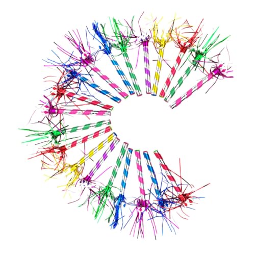FONDOTIN 20 Stück Teiliges Party Bunte Bläser Tröten Noisemaker mit Pfeifen Vielseitig für Geburtstag Familienfeier Weihnachten Partyspaß und Festliche Stimmung von FONDOTIN
