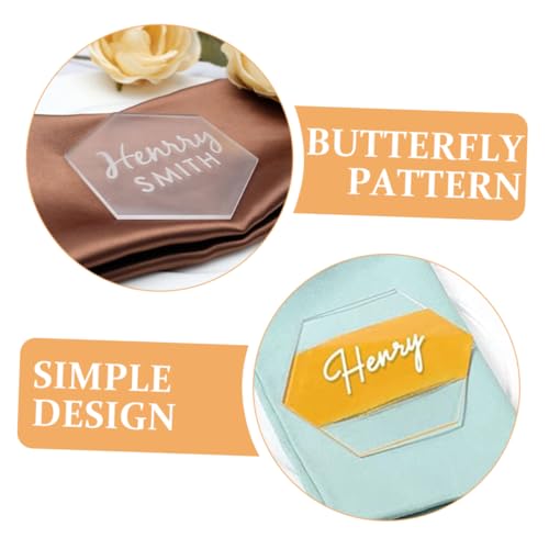 FONDOTIN 20 Stück Teiliges Sechseckige Transparente Platzkarten Wiederbeschreibbare Namenskarten für Tischdekoration Party Supplies Moderne DIY Hochzeitstischkarten FONDOTIN 20 Stück Teiliges Sechseckige Transparente Platzkarten Wiederbeschreibbare Namenskarten für Tischdekoration Party Supplies Moderne DIY Hochzeitstischkarten von FONDOTIN