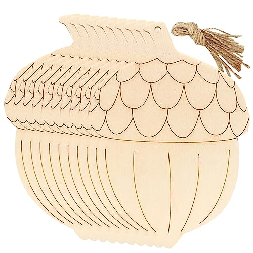 FONDOTIN 20 Stück Teiliges Set Holz Ahorn Schneidebögen für DIY Weihnachtsdekoration Unbearbeitet zum Malen und Basteln für Festliche Anlässe für Weihnachten und Herbstfeiern von FONDOTIN