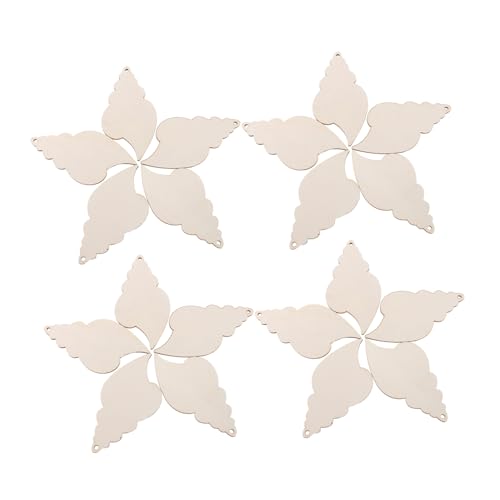 FONDOTIN 20 Stück Teiliges Set Meerestier Holzornamente Muschelförmige Naturbelassene Holz Dekorationen zum Bemalen Glatte Oberfläche Leichte Diy Holzfiguren für Strandambiente von FONDOTIN