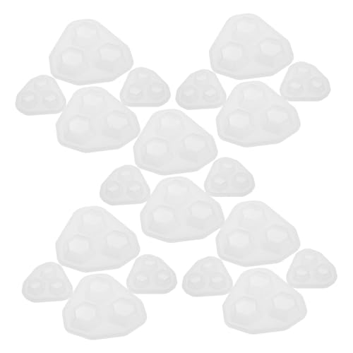 FONDOTIN 20 Stück Teiliges Silikon Gießformen Diamantform Flexible Langlebige Resin Schmuckformen Vielseitig für Diy Anhänger Kristallsteine Handwerk und Dekoration Leicht zu Reinigen für von FONDOTIN