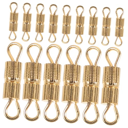 FONDOTIN 20 Stück Teiliges Spiralförmiger Kettenverschluss aus Metall mit Feinstruktur DIY Schmuckverbinder für Halsketten und Armbänder Goldfarbener Schmuckverschluss Einfach zu von FONDOTIN
