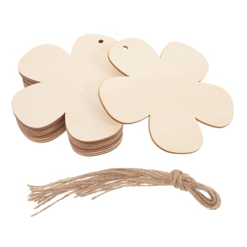 FONDOTIN 20 Stück Unbehandelte Holzplatten für Kreative Projekte Blanke Holzscheiben zum Malen und Dekorieren für Innenräume und Familienaktivitäten von FONDOTIN