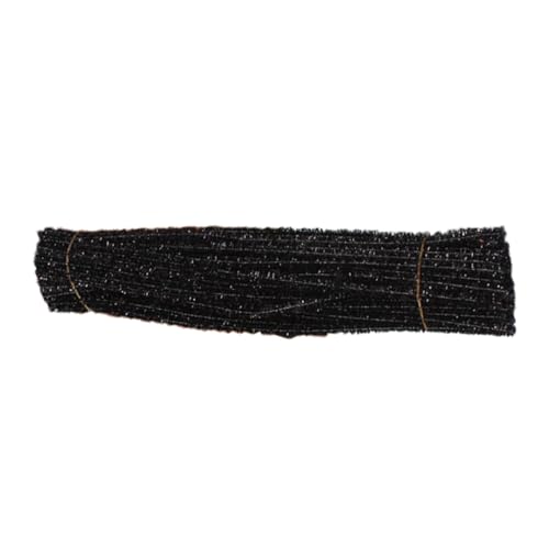 FONDOTIN 200 Stück DIY Glitzerstangen Schwarz Flexible Bastelstiele für Kreative Weihnachtsdeko Pfeifenreiniger Chenille Stäbe für Bastelprojekte und Partydekoration von FONDOTIN