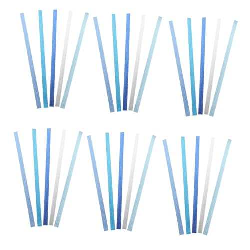 FONDOTIN 200 Stück Glitzerndes Origami Papier Bunte Sternpapierstreifen Doppelseitig DIY Bastelpapier für Handarbeit und Faltkunst Farbiger Farbverlauf Blau für Origami Sterne und von FONDOTIN