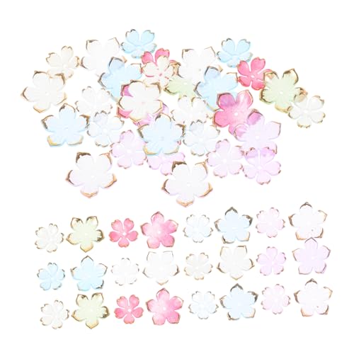 FONDOTIN 200 Stück Handgefertigte Perlenhaarpin Schmuck Endkappen Perlenkappen Für Schmuck Blumenperlenkappen Handgefertigte Modeaccessoires Blütenblatt-abstandsperlen Acryl von FONDOTIN