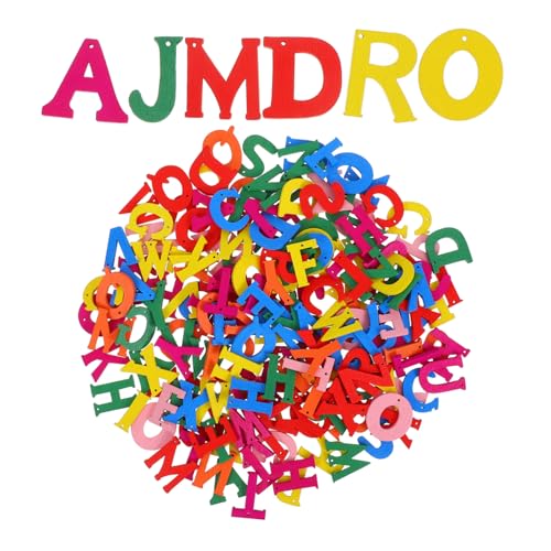 FONDOTIN 200 Stück Holzschnitzel-alphabet Natürliche Holzscheibe Holzhandwerksscheiben Buchstabenblock Leere Buchstaben Holzbuchstabe Unvollendet Buchstaben Aus Holz Vorschullernspielzeug von FONDOTIN