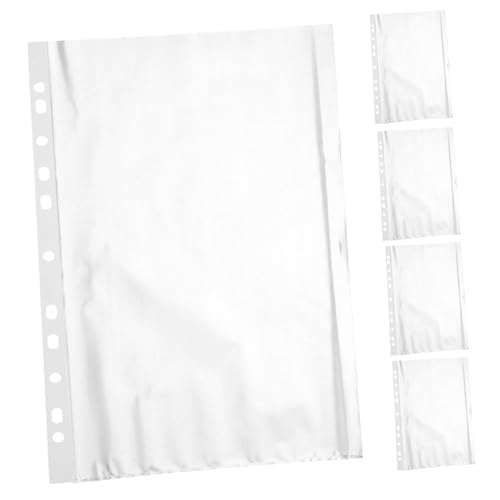 FONDOTIN 200 Stück Teiliges Klarsichthüllen mit Lochung Strapazierfähige PVC Dokumententaschen für Lose Wasserfeste Sammelmappen zum Ordnen von Papieren Fotos und Belegen Praktische Büro von FONDOTIN