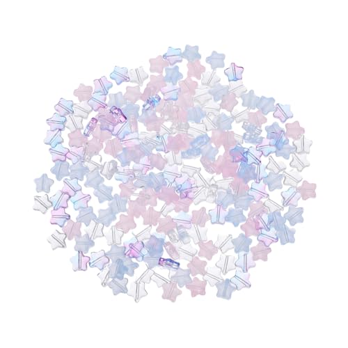 FONDOTIN 200 Stück Teiliges Sternförmiger Glasperlen Transparent Blau Rosa Lila Robuste Schmuckperlen für Diy Armbänder Halsketten Ohrringe Vielseitige Bastelperlen für Schmuckherstellung FONDOTIN 200 Stück Teiliges Sternförmiger Glasperlen Transparent Blau Rosa Lila Robuste Schmuckperlen für Diy Armbänder Halsketten Ohrringe Vielseitige Bastelperlen für Schmuckherstellung von FONDOTIN