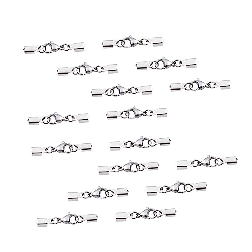 FONDOTIN 20Stücke DIY Schmuck Verschlüsse Lobster Clasp für Armbänder und Mehr für Langlebige Schmuckherstellung zum Basteln von FONDOTIN