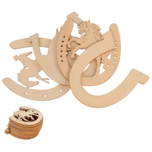 FONDOTIN 24 Stück DIY Holzscheiben Set Unvollendete Holzplatten für Kreative Bastelprojekte für Vielseitig Einsetzbar für Malen und Dekoration von FONDOTIN