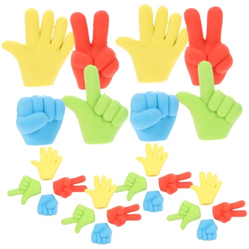 FONDOTIN 24 Stück Teiliges Kleine Finger radiergummis für Bunte Flexible Radierer für Schule und Büro als Praktische Schüler geschenke von FONDOTIN