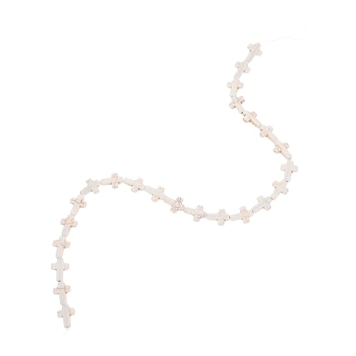 FONDOTIN 24 Stück Türkisfarbene Kreuzperlen Schmuckzubehör für Diy Armbänder Schlüsselanhänger und Bastelprojekte Hochwertige Bastelperlen mit Glanzfinish für Einzigartigen Schmuck von FONDOTIN