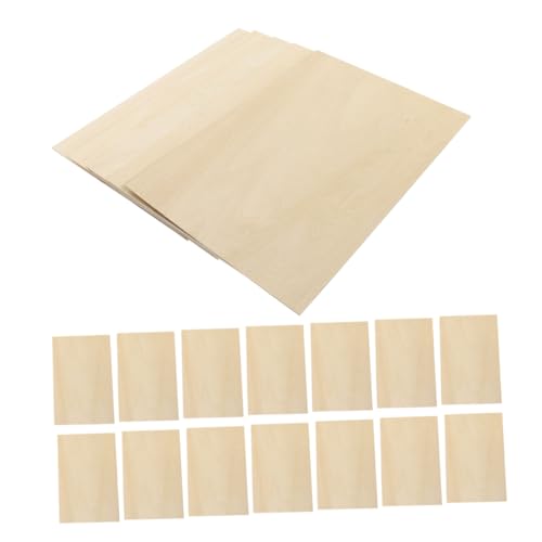 FONDOTIN 24Stücke DIY Holzbretter für Bastelprojekte Ungeschliffene Holzplatten für Gravuren Malen und Kreative Handwerksideen von FONDOTIN