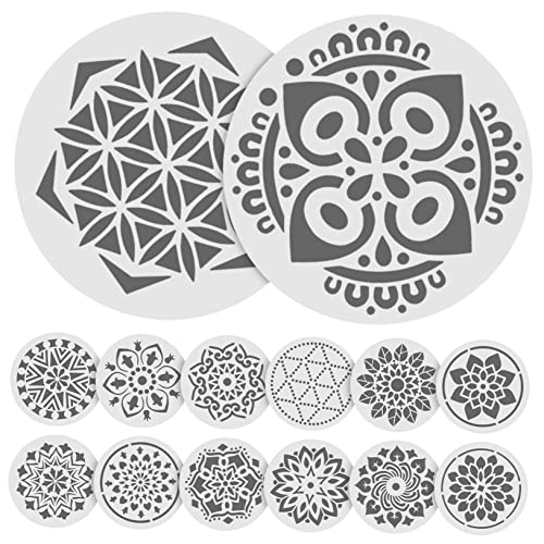 FONDOTIN 24Stücke Teiliges Mandala Schablonen zum Wiederverwendbare Malvorlagen Robustem für Wandgestaltungen Möbel und Dekorationen für DIY Projekte FONDOTIN 24Stücke Teiliges Mandala Schablonen zum Wiederverwendbare Malvorlagen Robustem für Wandgestaltungen Möbel und Dekorationen für DIY Projekte von FONDOTIN