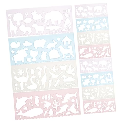 FONDOTIN 24Stücke Teiliges Schablonenset für Wiederverwendbare Plastikmalerei Schablonen mit Tiermotiven für Projekte und Zeichnungsübungen für Stifte und Farben FONDOTIN 24Stücke Teiliges Schablonenset für Wiederverwendbare Plastikmalerei Schablonen mit Tiermotiven für Projekte und Zeichnungsübungen für Stifte und Farben von FONDOTIN