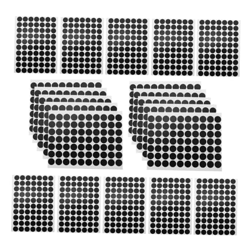 FONDOTIN 25 Blatt Wasserdichte Selbstklebende Schwarze Punktaufkleber Runde Etiketten für Drucken und Schreiben Vielseitige Verpackungs Organisationsaufkleber FONDOTIN 25 Blatt Wasserdichte Selbstklebende Schwarze Punktaufkleber Runde Etiketten für Drucken und Schreiben Vielseitige Verpackungs Organisationsaufkleber von FONDOTIN