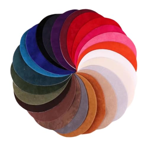 FONDOTIN 25 Stück Suede Stoff Patches für DIY Applikationen Ovales Reparaturset zum Aufbügeln oder Aufnähen für Kleidung Pullover Jacken und Hosen Vielseitige Flicken zur Dekoration und von FONDOTIN